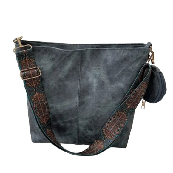 New Blue Stylish Multi-Functional Commuter Bag w/ Coin Purse - Picture 1 of 2